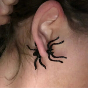 Creepy AF Spider Halloween Earrings NWT